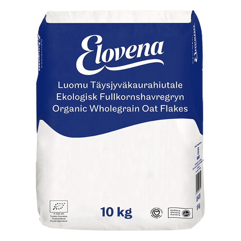 Elovena Luomu Täysjyväkaurahiutale 10kg