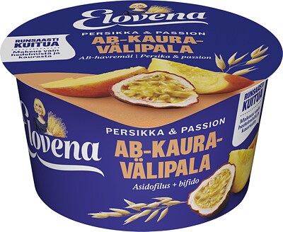 Elovena AB-kauravälipala Persikka-Passionhedelmä