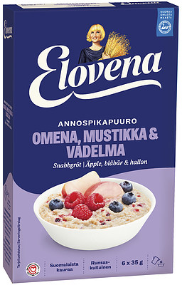 Elovena Annospikapuuro Omena, mustikka & vadelma