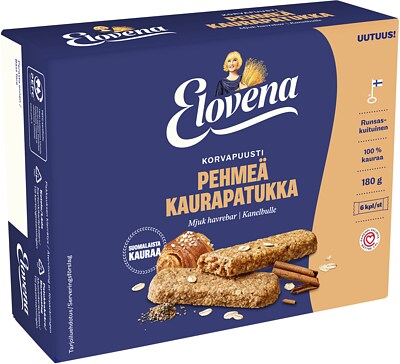 Elovena Pehmeä Kaurapatukka Korvapuusti