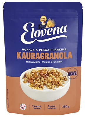 Elovena Kauragranola Hunaja & pekaanipähkinä