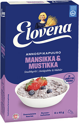 Elovena Annospikapuuro Mansikka-mustikka