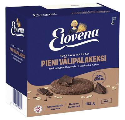 Elovena Pieni Välipalakeksi 100% kauraa Suklaa